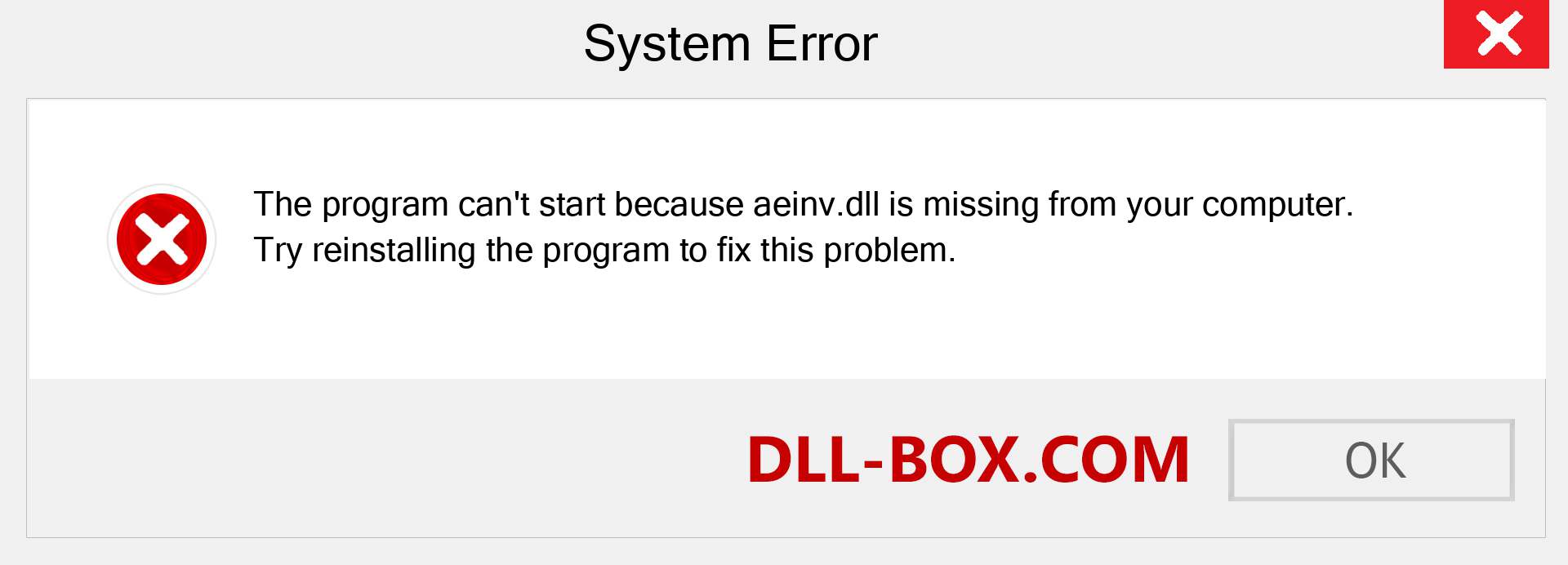  aeinv.dll file is missing?. Download for Windows 7, 8, 10 - Fix  aeinv dll Missing Error on Windows, photos, images